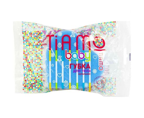 Губка для тела TIAMO Baby СЕРДЕЧКО поролон 7741 
