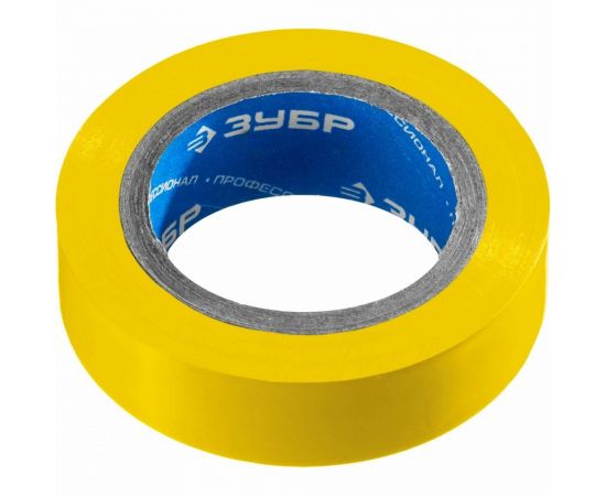 Изолента Зубр ЭЛЕК-10 ПВХ не поддерживает горение 10м /0 13х15мм/ желтая 1233-5_z02 