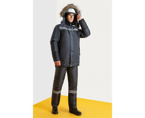 Утепленный костюм СОЮЗСПЕЦОДЕЖДА Ямал, темно-серый/черный, р. 56-58, рост 182-188 2000000009285 – изображение 16
