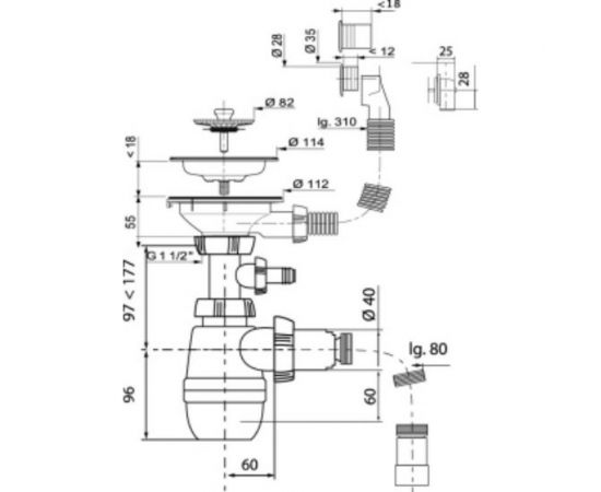 Сифон WIRQUIN NEO с нержавеющей чашкой, D 114 мм 30987091 – изображение 2