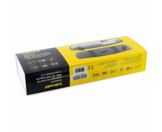 Зеркало-видеорегистратор SWAT накладное, экран 4.3"", + дополнительная камера заднего вида VDR-4U – изображение 2