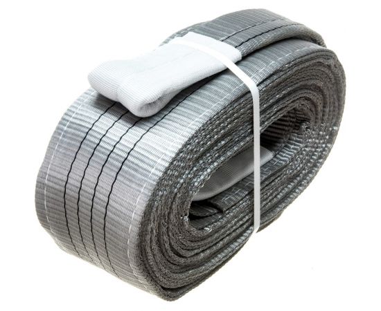 Буксировочный грузовой трос MEGAPOWER 42000 кг, 6 м, ширина 120 мм, петля-петля, в сумке M-78642 – изображение 2