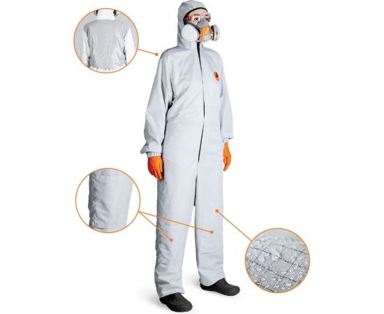 Малярный многоразовый антистатический комбинезон Jeta Safety CARBO-Master с пропиткой Teflon, р.XXL/54-56 JPC175-XXL – изображение 2