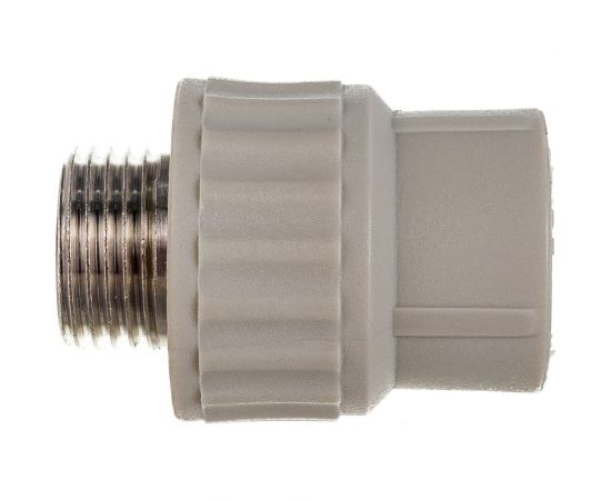 Муфта комбинированная с наружной резьбой VALFEX PP-R серая, 20 мм х1/2"" 10130020Г 127-0359 – изображение 3