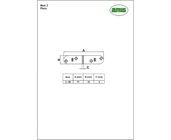Крепежная пластина Amig покрытие бихром 2-80 – изображение 3