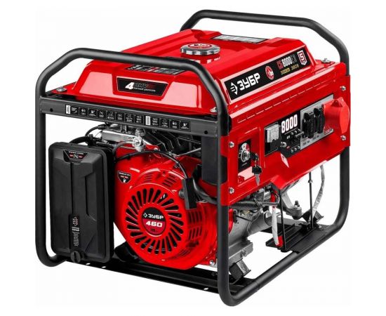 Бензиновый генератор с электростартером ЗУБР 8000 Вт СБ-8000Е-3 – изображение 3