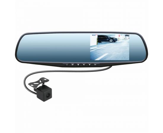 Зеркало-видеорегистратор SWAT накладное, экран 4.3"", + дополнительная камера заднего вида VDR-4U – изображение 3
