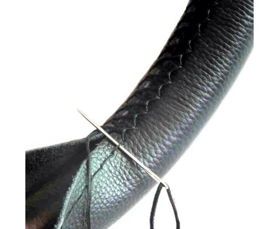 Сшивной чехол на руль TORSO 38 см, искусственная кожа, черный 1822694 – изображение 3