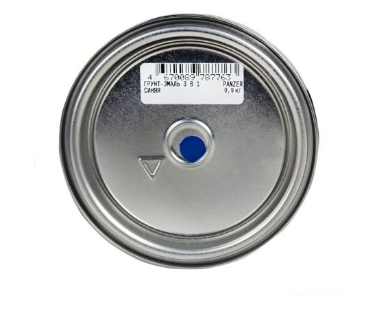 Грунт - эмаль PANZER по ржавчине 3 в 1 гладкая, синяя, 0.9 кг 219859 – изображение 4