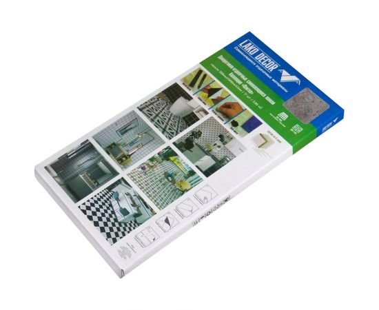 Самоклеящаяся ПВХ плитка LAKO (глянец; серый мрамор; 32 класс; толщина 2 мм; 3,06 м²) LKD-PH81011-3 – изображение 4