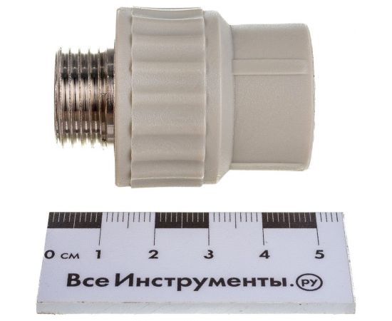 Муфта комбинированная с наружной резьбой VALFEX PP-R серая, 20 мм х1/2"" 10130020Г 127-0359 – изображение 4