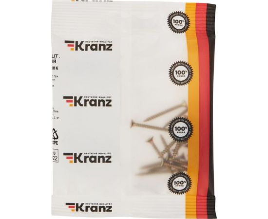 Универсальный саморез KRANZ 3x30, желтый цинк, 20 шт. 1111-0330-4 – изображение 6