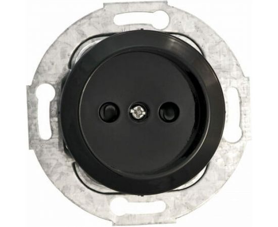 Розетка LK Studio с заземляющим контактом, со шторками, черный, LK Vintage 883208-1 