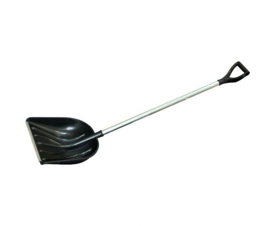 Снеговая лопата FORT КУПЕЦ пластик, 410х420 мм, алюминиевый черенок, V-образная ручка, оцинкованная планка 501454667 