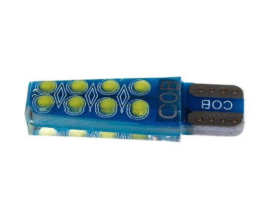 Автолампа SKYWAY диод, T10 (W5W), 12 В, 16 COB диодов, без цоколя, 1-конт., белая S08201512 