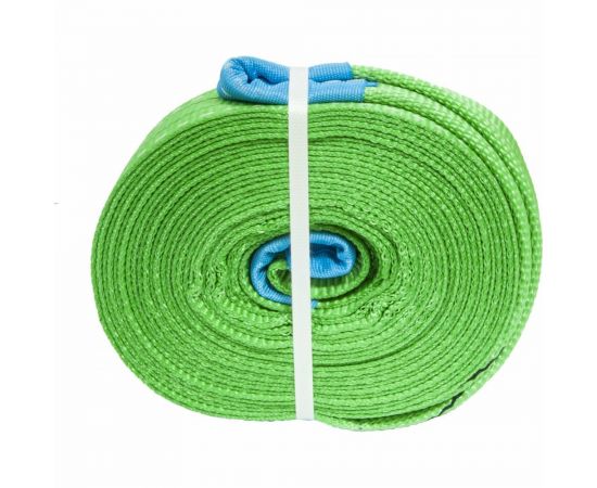 Буксировочный грузовой трос MEGAPOWER 21000 кг, 6 м, ширина 60 мм, петля-петля, в сумке M-78621 