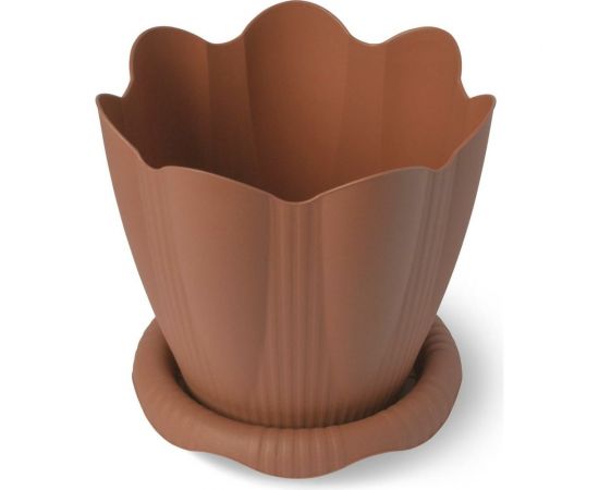 Горшок с поддоном Martika Эдельвейс 9.5 л, диам. 29 см, терракотовый С194Т 