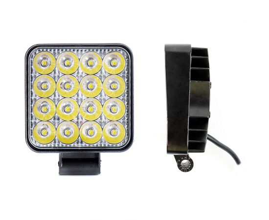 Фара рабочего света Nord-Yada 48 Вт, квадрат, 16 диодов дальний 83х83х22 907691 