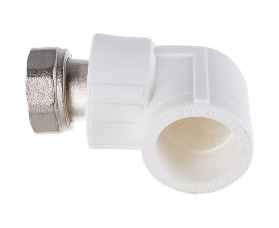 Угольник RTP с накидной гайкой на металлическом штуцере, D32х1 мм 14268 