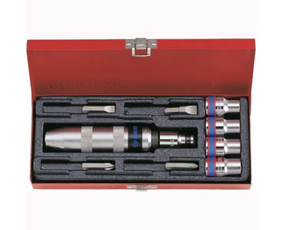 Ударная отвертка с принадлежностями (5/16"", 10 предметов) KING TONY 4505MR 