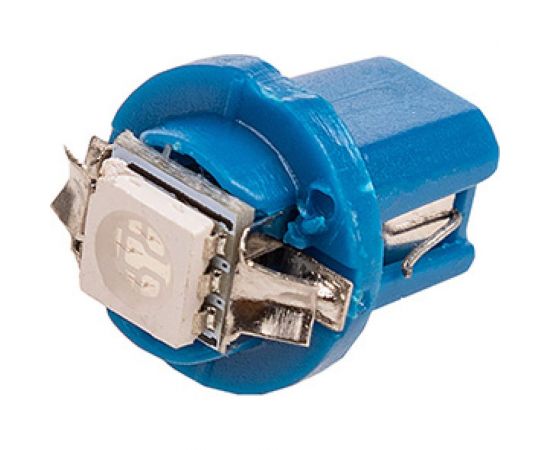 Автолампа диод SKYWAY T8,5, 12V, 1 SMD, блистер с цоколем, 1-контакт, синяя, комплект 2 шт., габариты, номер S08201361 