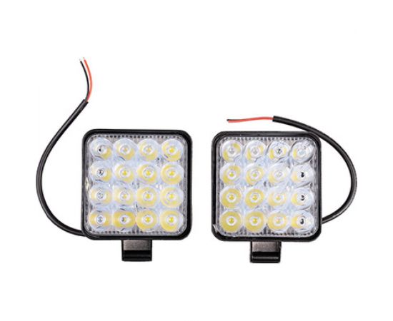 Светодиодная фара SKYWAY OFF ROAD 85х85х17мм, 48W 6000К 16 диодов, 2 шт. S07201094 