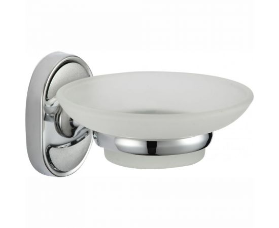 Стеклянная мыльница с держателем Savol хром S-007059 23204 
