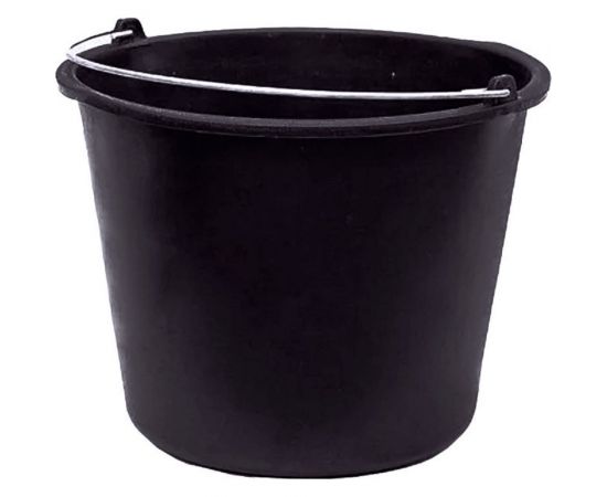 Ведро 14л. строительное, круглое, с ручкой металл цв. чёрный Тара.ру 26239 