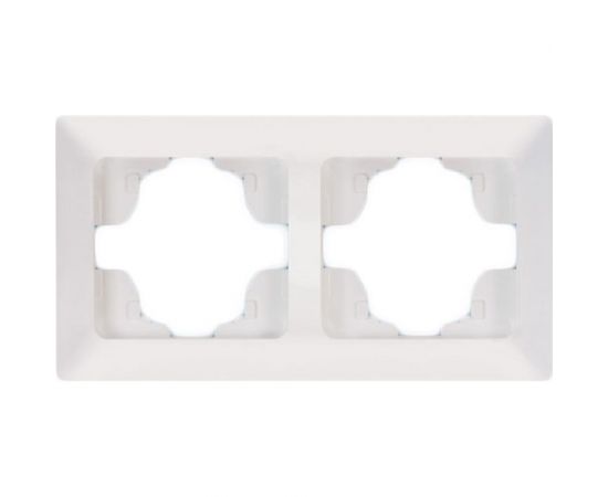 Горизонтальная 2-местная рамка NE-AD Aras, Белый, 93-10-16 