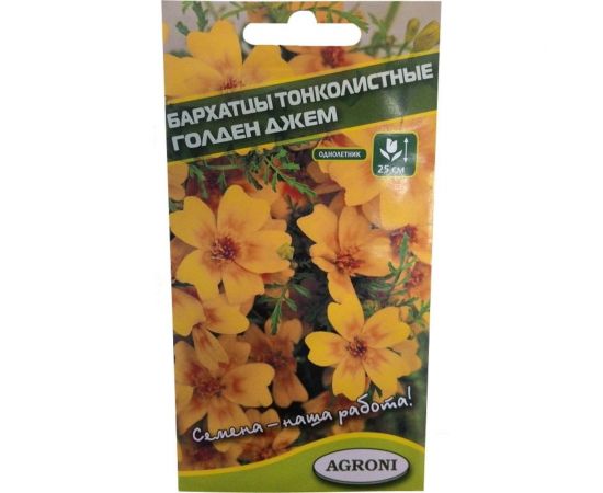 Семена Агрони Тагетес тонколистный, бархатцы ГОЛДЕН ДЖЕМ 8078 