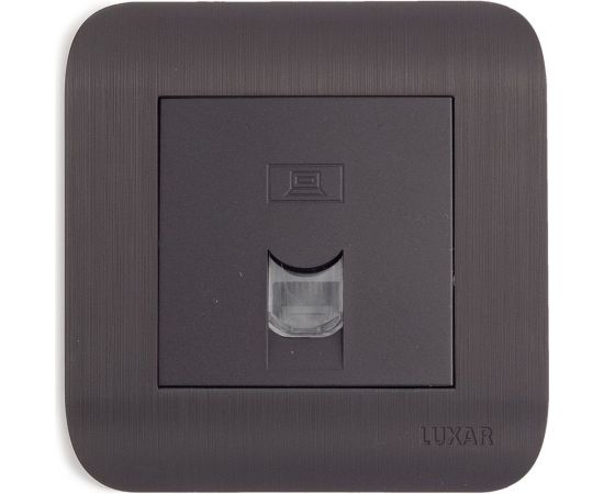 Компьютерная розетка LUXAR Deco с/у RJ-45 венге с рифленой рамкой 4606400620389 