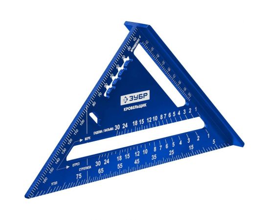 Универсальный кровельный угольник ЗУБР Кровельщик 180 мм, 5-в-1 34391-18 