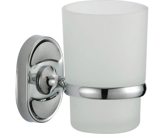 Стеклянный стакан с держателем Savol хром S-007058 23118 