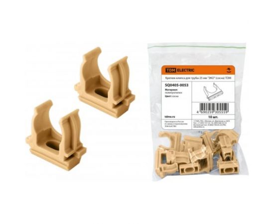 Крепеж-клипса для трубы 25 мм TDM 10 шт. ЭКО сосна SQ0405-0053 