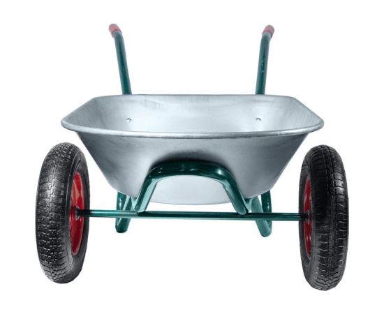 Садовая 2-х колесная тачка МастерАлмаз 100 л, колесо 360 мм, красная рама 10506299 – изображение 2