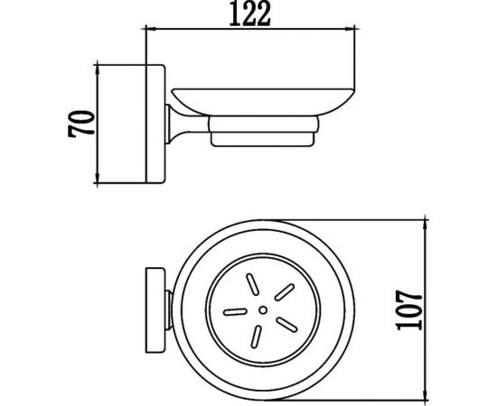 Стеклянная мыльница с держателем Savol хром S-007059 23204 – изображение 2