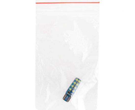 Автолампа SKYWAY диод, T10 (W5W), 12 В, 16 COB диодов, без цоколя, 1-конт., белая S08201513 – изображение 2