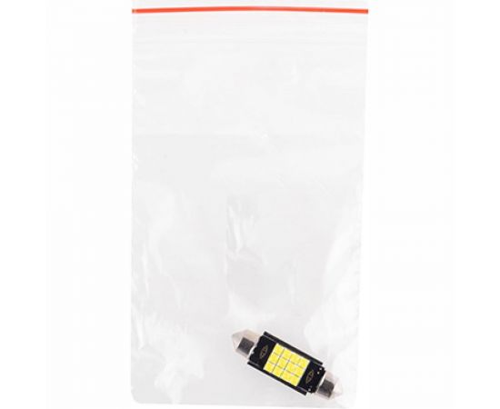 Автолампа SKYWAY диод T11(C5W) 12V 12SMD диодов 1-конт 41мм, белая салон S08201492 – изображение 2