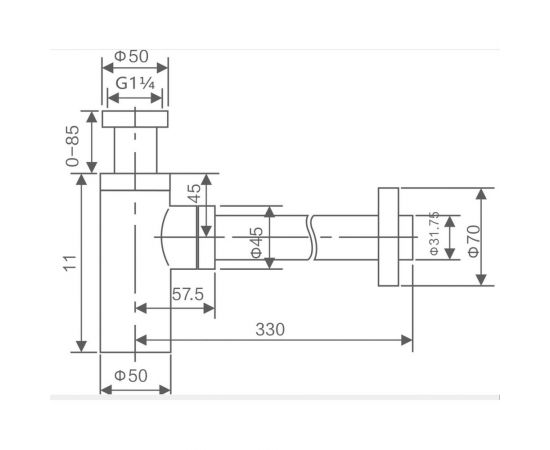 Сифон для раковины Savol S-LSQ01 23721 – изображение 2