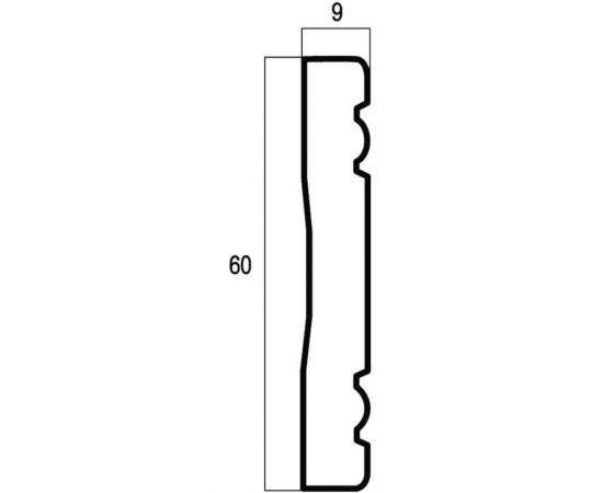 Молдинг Cosca интерьерный багет, 60 мм, патина СПБ051762 – изображение 2