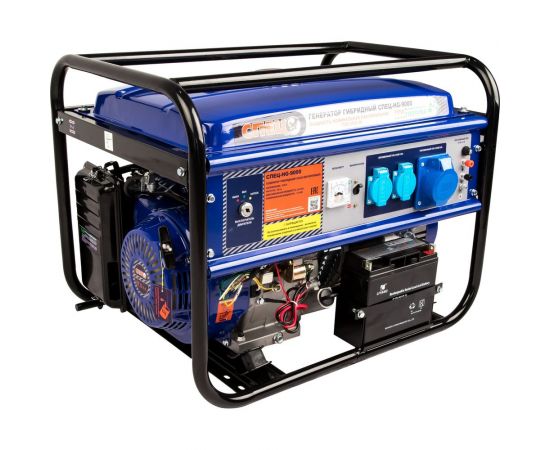Гибридный генератор газ-бензин СПЕЦ HG-9000 и комплект для подключения к сети+баллону – изображение 3