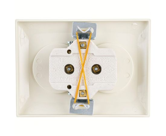 Розетка NE-AD 2-гнезда без заземления, керамика, 16А, 250В, Aras, Крем, 93-111-75-P – изображение 3