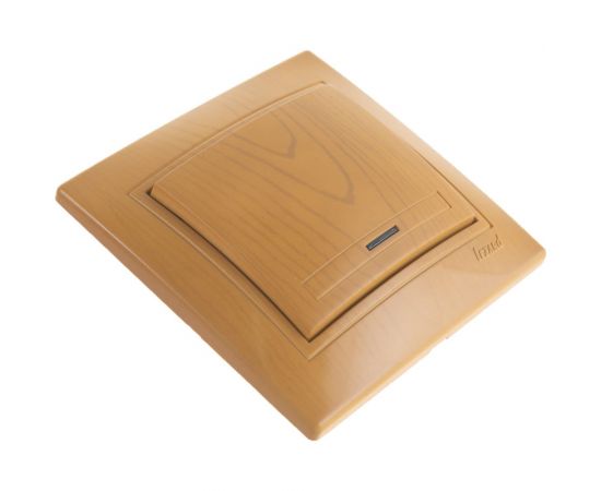 Выключатель Lezard, MIRA, с подсветкой, ольха, 701-0701-111 – изображение 3