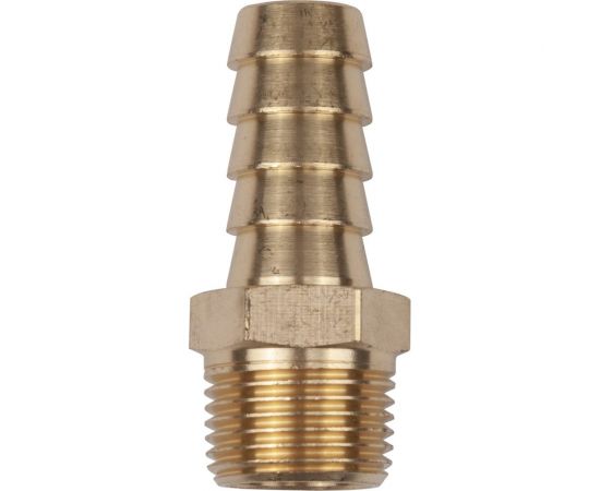 Разъем 3/8"" внешняя резьба - елочка 12 мм, латунь, в блистере AV Steel AV-700316B блистер – изображение 3