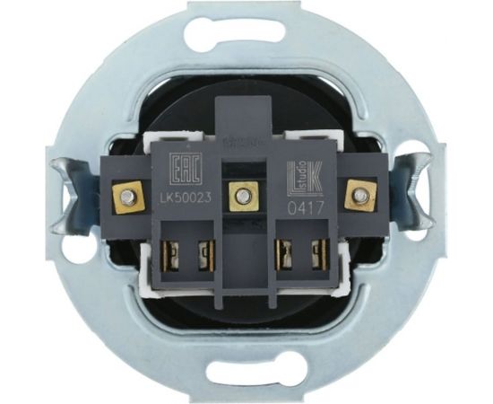 Розетка LK Studio с заземляющим контактом, со шторками, черный, LK Vintage 883208-1 – изображение 3