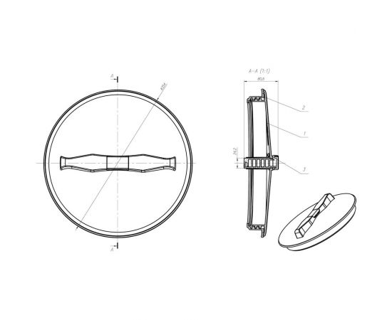 Крышка POLIMER GROUP 350 мм, цвет черный AT191 – изображение 3