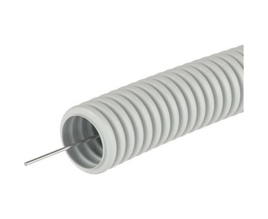 Труба ПВХ с протяжкой 16мм 25м серая DKC 9191625 – изображение 3