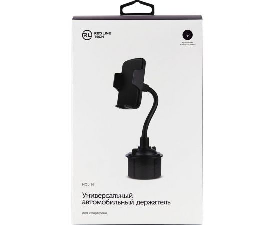 Автомобильный держатель для смартфонов с гибкой штангой Red Line крепление в подстаканник, универсальный УТ000021183 – изображение 4