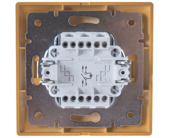 Выключатель Lezard, MIRA, с подсветкой, ольха, 701-0701-111 – изображение 4