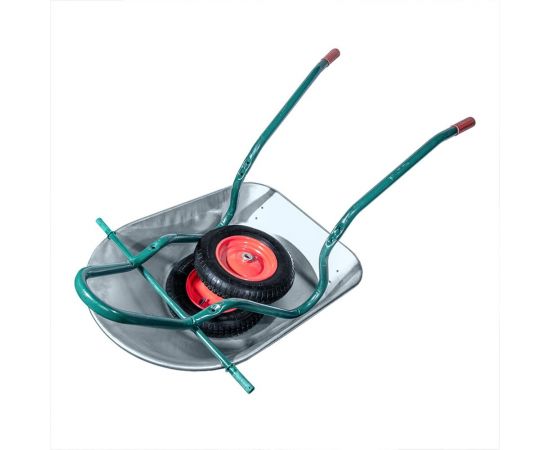 Садовая 2-х колесная тачка МастерАлмаз 100 л, колесо 360 мм, красная рама 10506299 – изображение 4